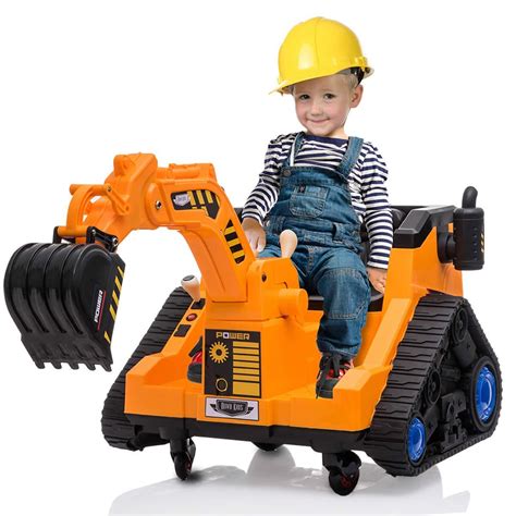 ride on skid steer electric for kids|kids ride on excavator digger.